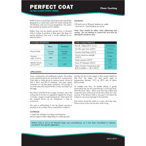 Perfect Coat 2 part Resin and Hardener - 4 litre Kit